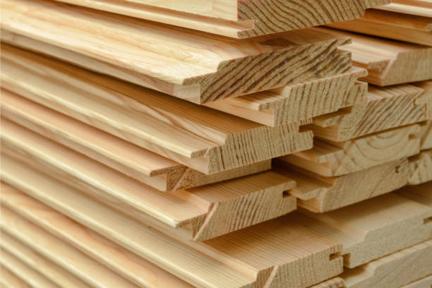 istock End view of stacked lumber. 1174940218