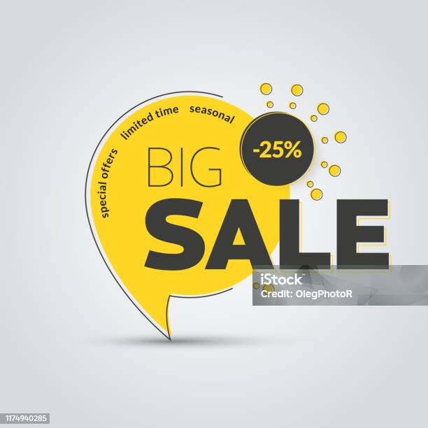 Sale Tag Rund Template Vector Round Tags On The Leg For Big Sale Stock Illustration ...