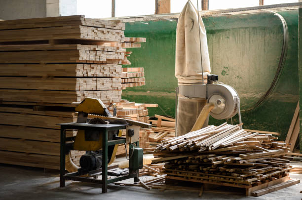 istock Circular saw in the woodworking shop. 1174940313