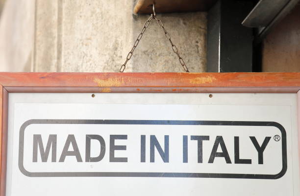 istock Made in Italy sign background 1174941112
