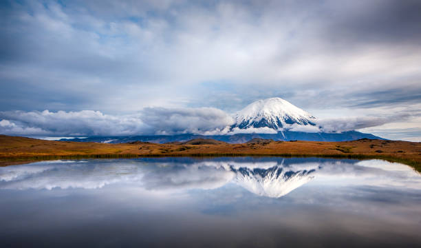 Tolbachik volcano on the Kamchatka Peninsula, Russia stock photo