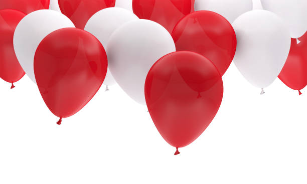 istock balloon red white birthday background party 1174946034