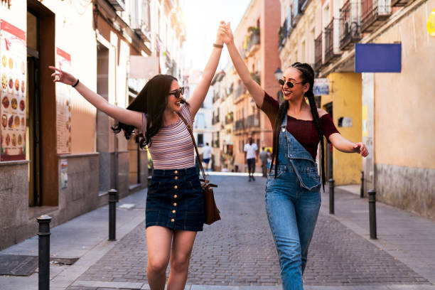 istock Friends having fun in Madrid 1174946490