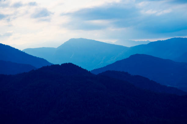 istock Mountains create layers and shapes. Beautiful natural abstract background. 1174949174