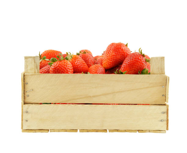 istock Strawberries in wooden box isolated 1174949863