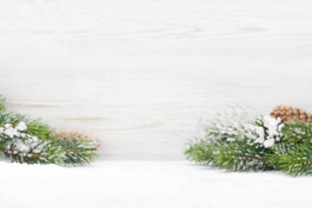 istock Christmas backdrop with fir tree branch 1174950728