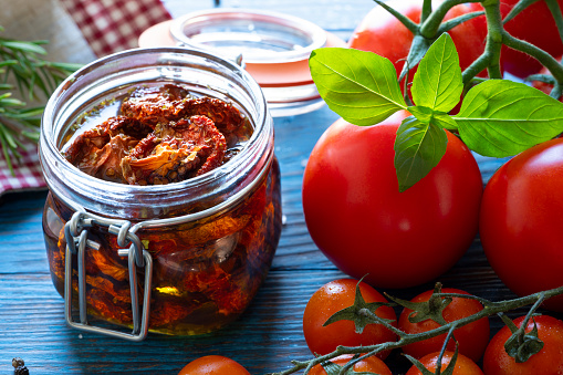 Dried Dehydrated tomatoes mediterranean tomato preservation