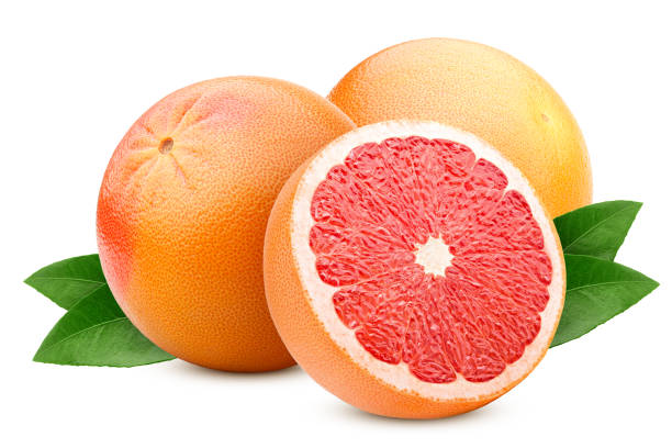 istock grapefruit isolated on white background, clipping path, full depth of field 1174964117