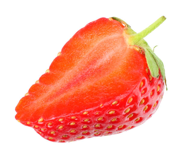 istock Sliced strawberry isolated on a white background 1174975355
