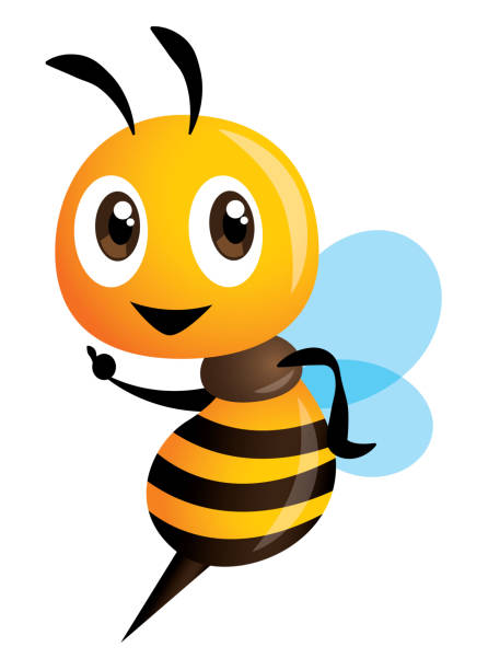 Cartoon Cute Bee Pointing Vector Stock Illustration - Download Image Now -  Bee, Cartoon, Honey Bee - iStock
