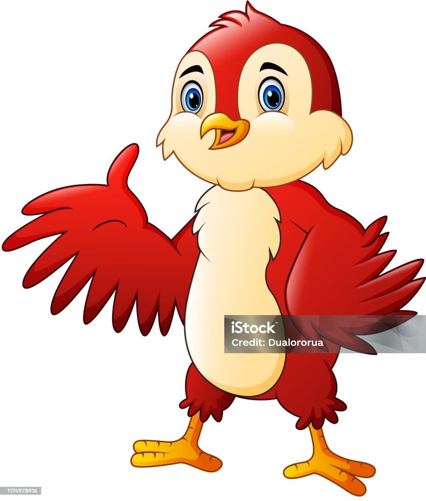 Phim Hoạt Hình Một Con Chim Đỏ Vẫy Hình minh họa Sẵn có - Tải ...