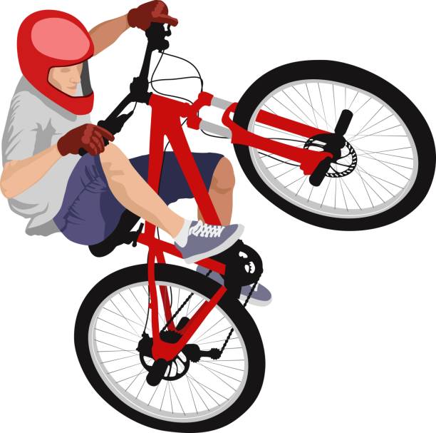 велосипедист - bmx cycling stock illustrations