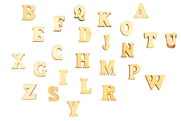 istock wooden basic bold font style full alphabet capital letter on realistic wood background 1174981739