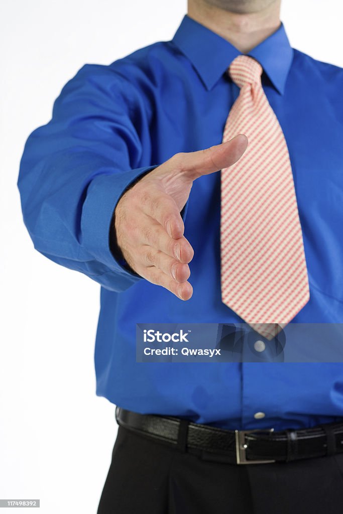 Extend Handshake Man Extending Handshake Stock Photo - Download Image Now - Blue ...