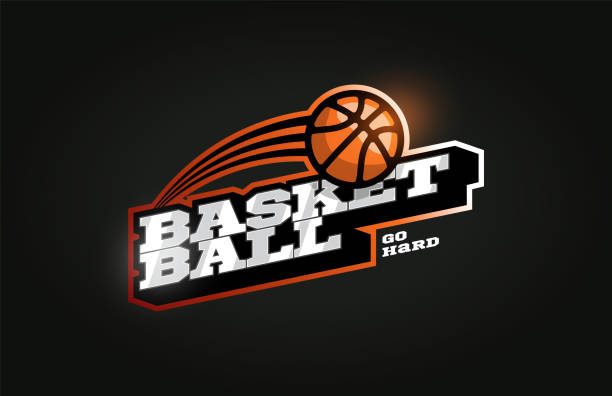 istock Basketball mascot Modern professional sport Typography in retro style. Vector design emblem, badge and sporty template logo design. 1174984420