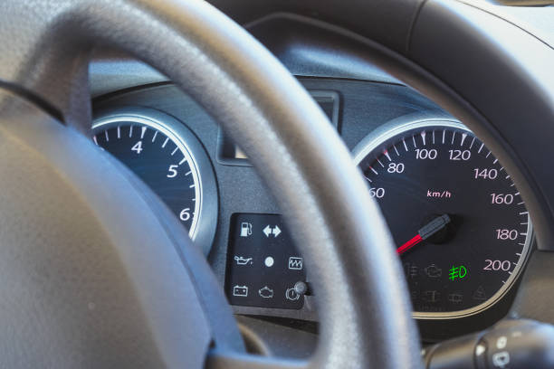istock Blurred view of Speedometer and car dashboard 1174987058