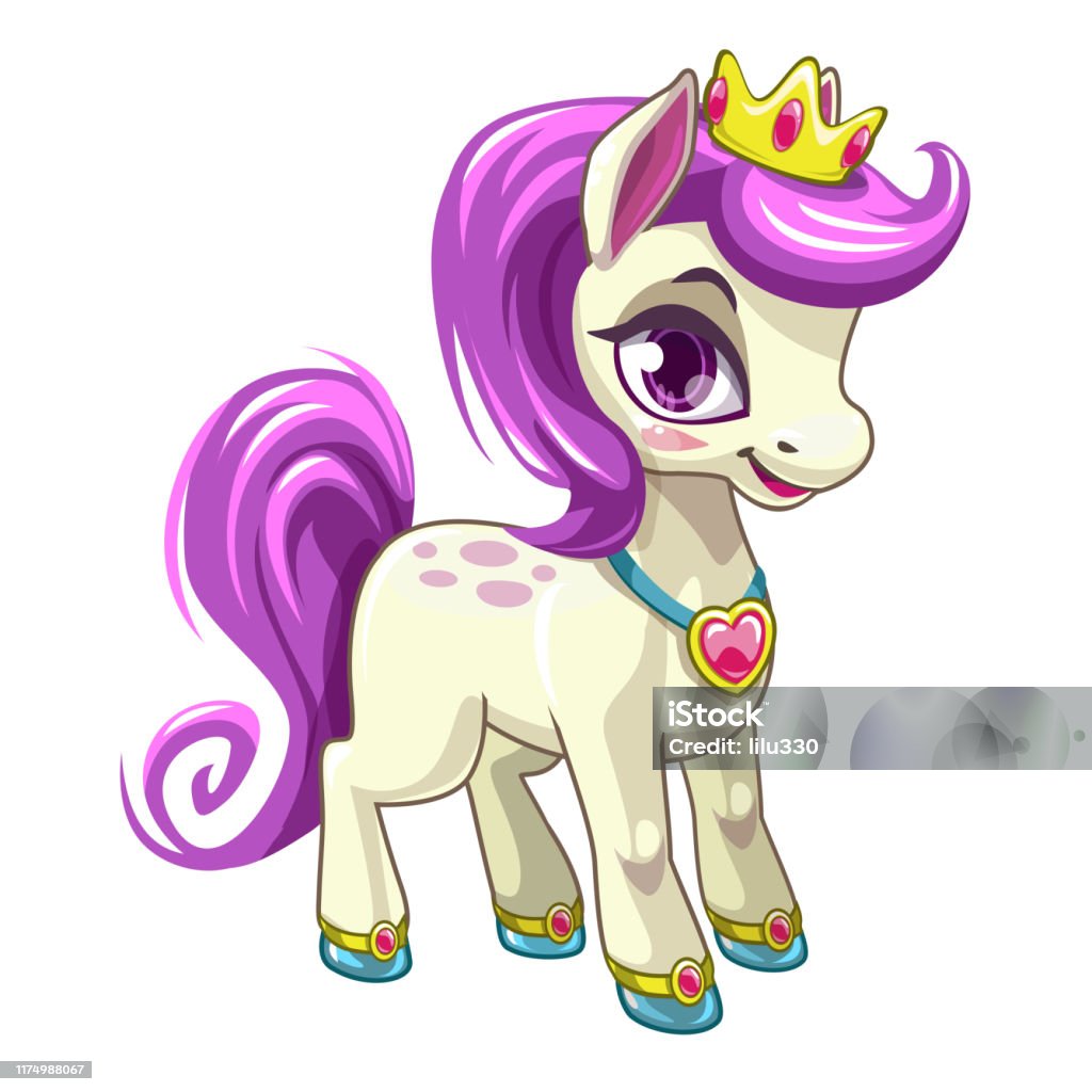 Công Chúa Ngựa Hoạt Hình Nhỏ Dễ Thương Con Ngựa Xinh Đẹp Với Mái ...