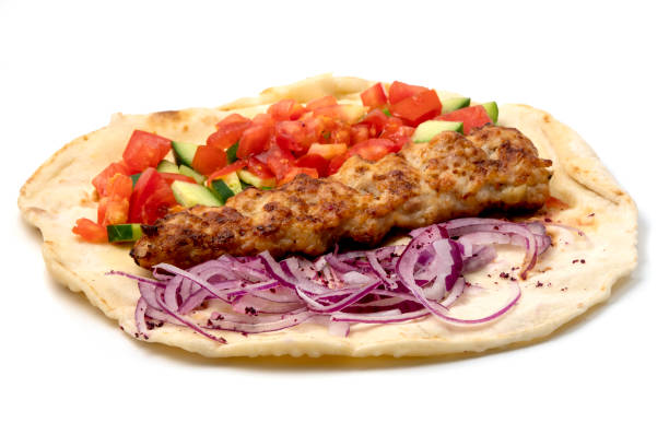 istock Chicken lule kebab on lavash 1174988166