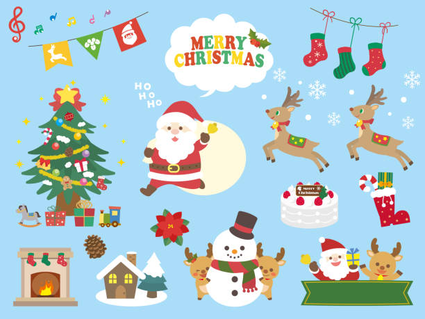 weihnachts-set2 - note to santa stock-grafiken, -clipart, -cartoons und -symbole