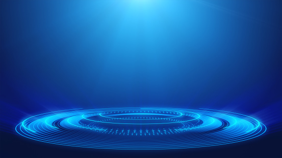 Abstract Technology Blue Spotlight Backgrounds Loopable Elements 4k  Resolution Stock Photo - Download Image Now - iStock
