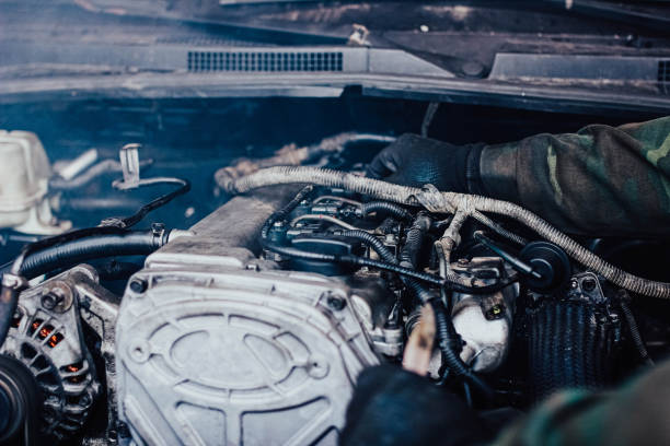 istock car diesel engine repair in the garage 1174991058