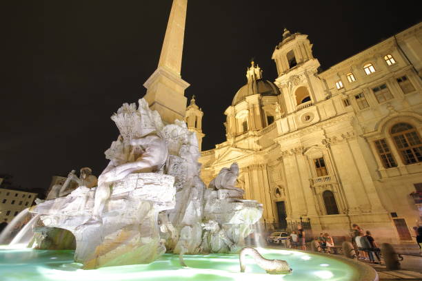 istock Piazza Navona square night cityscape Rome Italy 1174996562
