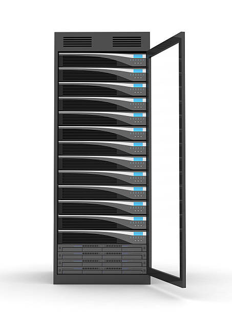 вешалка высокой производительности серверов - network server computer tower rack стоковые фото и изображения