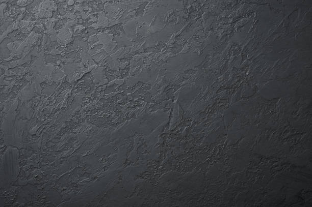 sfondo in cemento nero con texture crepe. superficie vuota ardesia nera con spazio di copia per la progettazione - granite foto e immagini stock