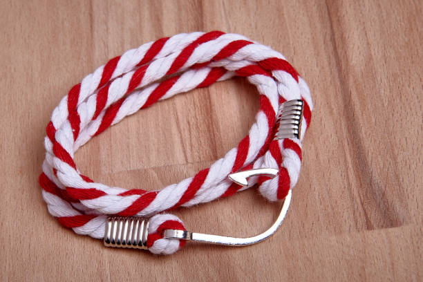 istock bracelet made of colored threads with a metal hook clasp 1175007233