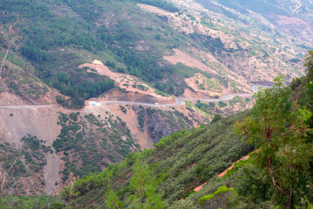 istock curvy mountain road, Asphalt road in summer forest, morocco lanscape. taberrant 1175007935