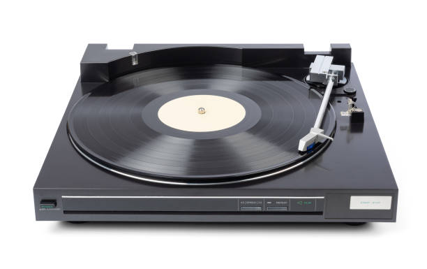 istock Old vinyl automaic player isolated on white background. File contains a path to isolation. 1175008066