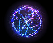 Realistic electric ball or abstract plasma sphere