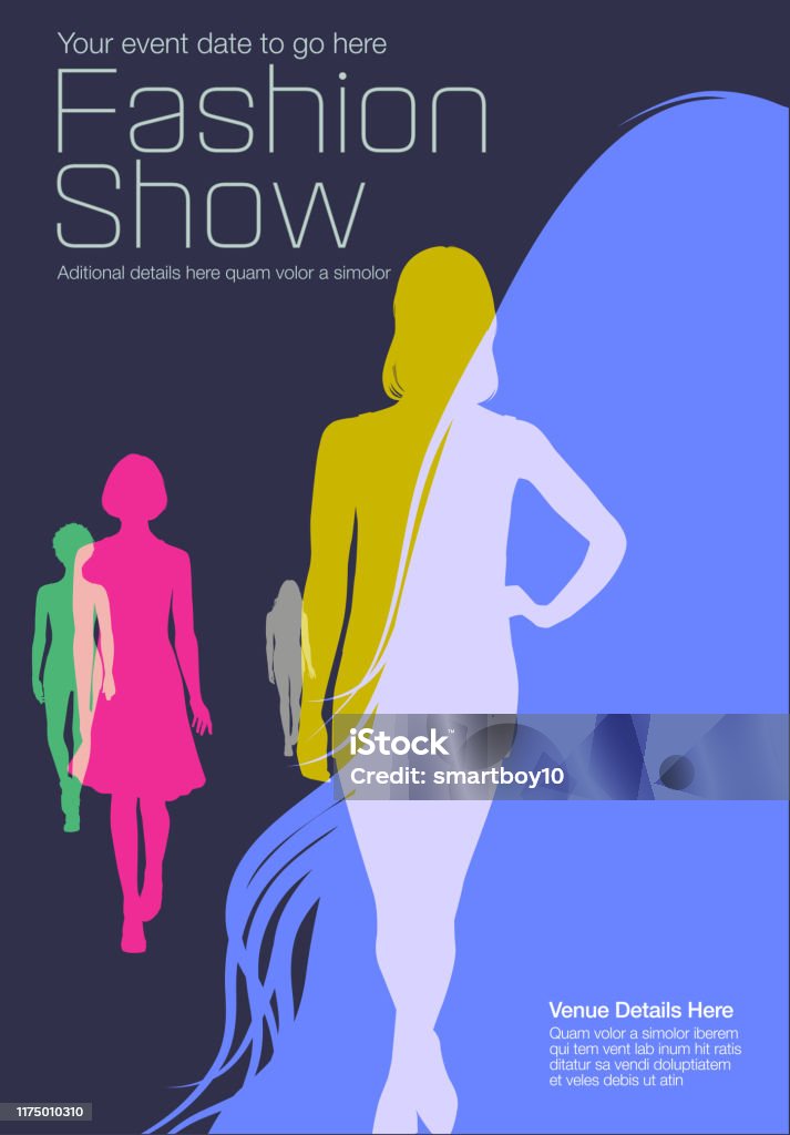 Fashion Show Poster Template Stock Illustration - Download Image