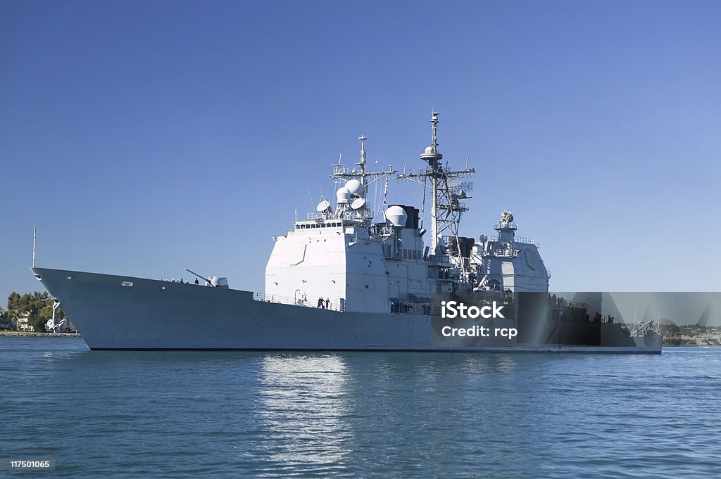 Ticonderoga class cruiser  Battleship Stock Photo