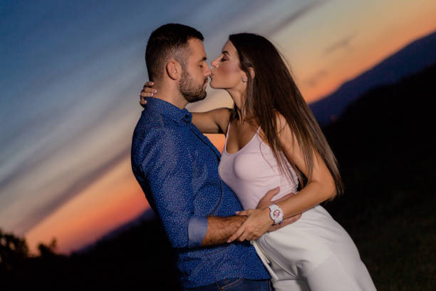 istock Lovely couple in the park 1175012043