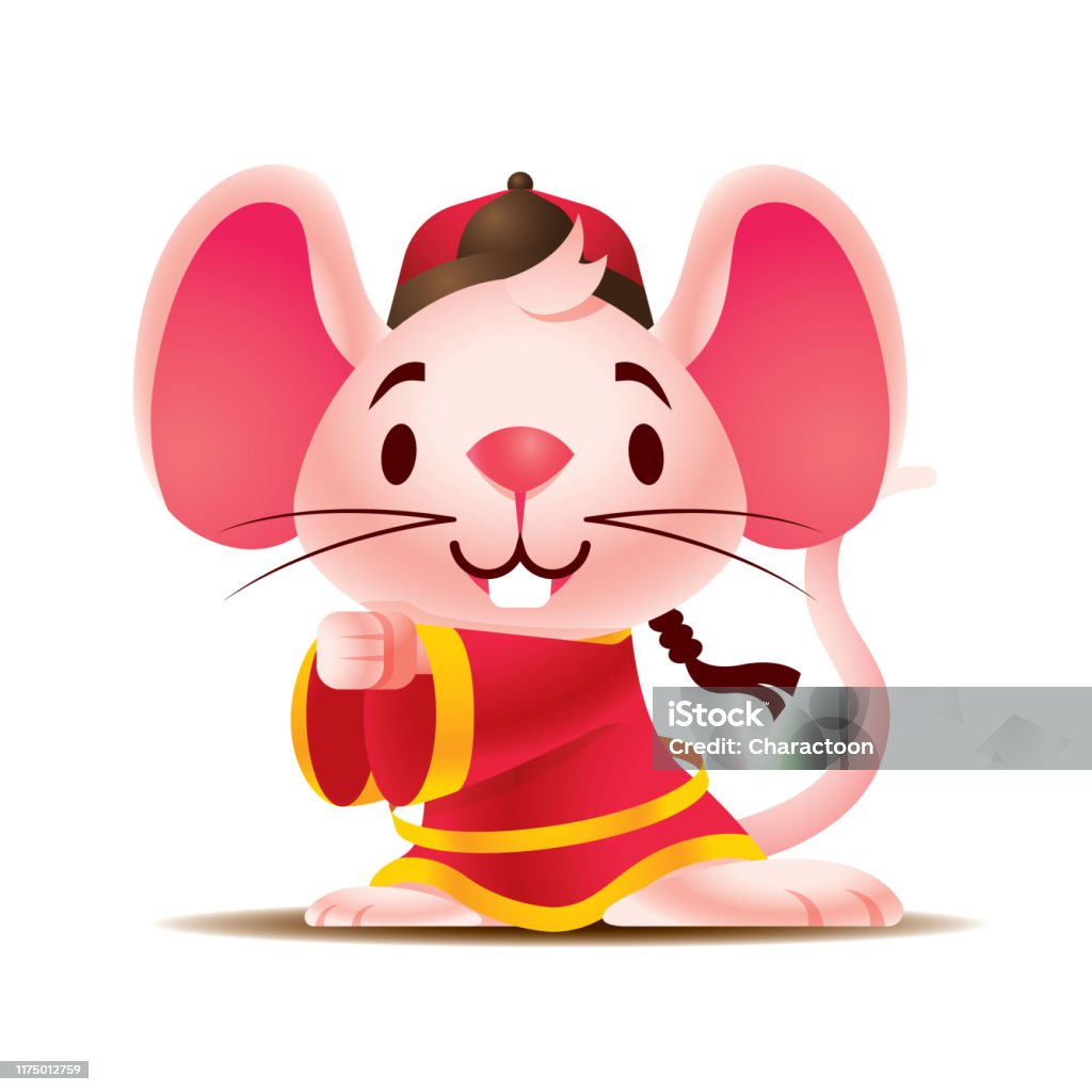 Phim Hoạt Hình Chuột Trắng Dễ Thương Với Đôi Tai To Mặc Áo Khoác ...