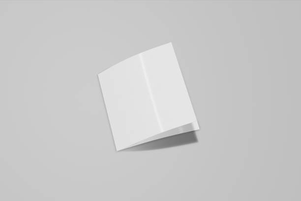 istock Mockup square booklet, brochure, invitation isolated on a grey background with soft cover and realistic shadow. 3D rendering. 1175013632