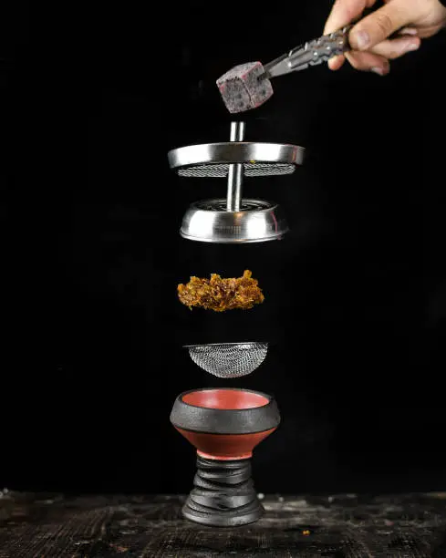 Creative way of showing how a hookah bowl is packed