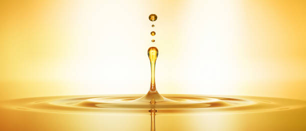 istock Moisturizing cosmetic oil drop with ripples 1175017944