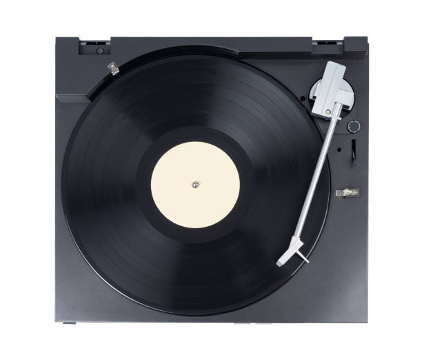 istock Old vinyl automaic player isolated on white background. Top view. File contains a path to isolation. 1175018278