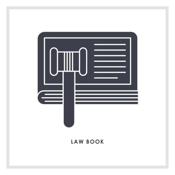 Vector illustration of Law book icon