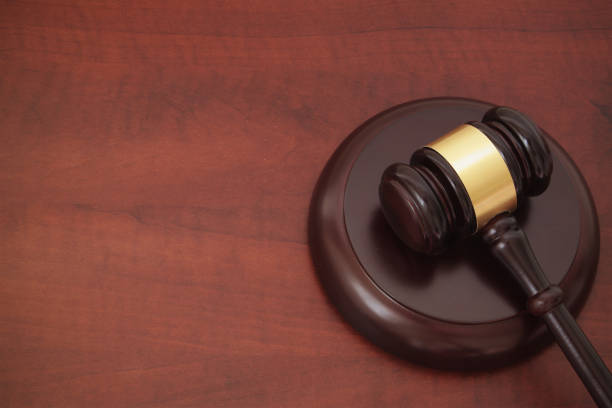 istock Judge gavel on brown table 1175021217