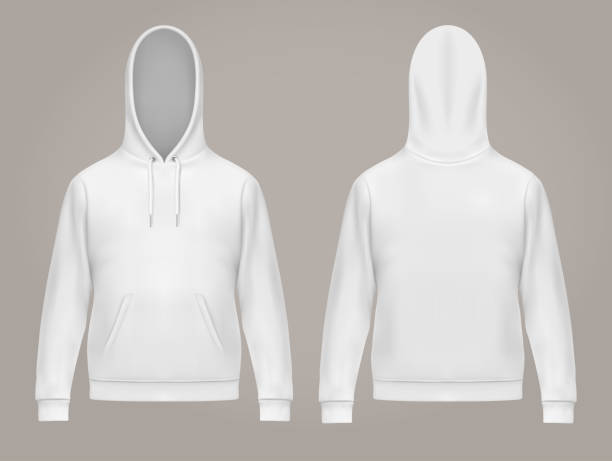 istock Man hoodie or front and back of white men hoody 1175021535