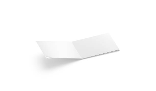 istock Blank white opened a5 album mockup, side view, 1175025026