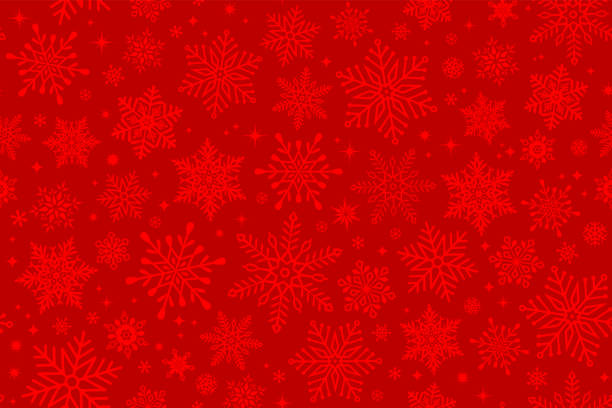 ilustraciones, imágenes clip art, dibujos animados e iconos de stock de fondo de copo de nieve sin costuras - christmas paper christmas present christmas paper