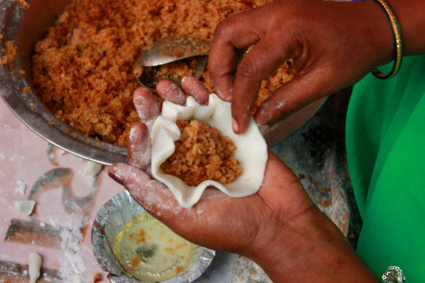 Ukadiche Modak. Famous Maharashtrian sweet prepared especially for Lord Ganesh, Pune, India