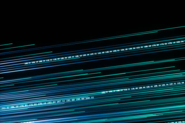 istock Digital lines made of numbers, globe big data background, 3d rendering. 1175026780