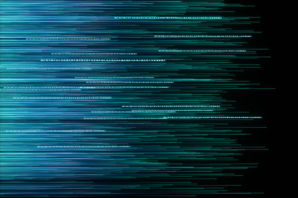 istock Digital lines made of numbers, globe big data background, 3d rendering. 1175026820