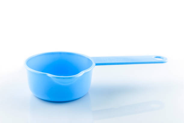 istock measuring spoon of plastic on white background. 1175029927
