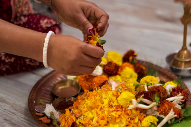 istock A Woman Preparing Durga Puja Thali 1175031402